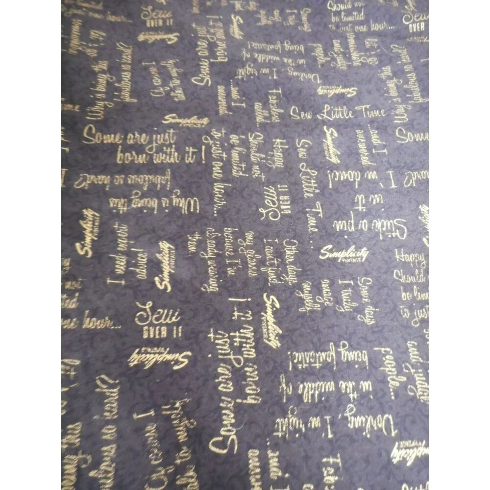 Simplicity Fabric exclusively for Joann black and gold Quilt Craft 2 7/8 yards